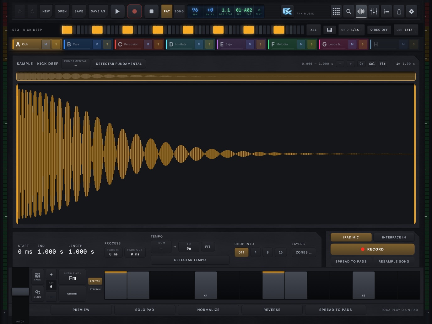 Sampler con grabación de beatbox
